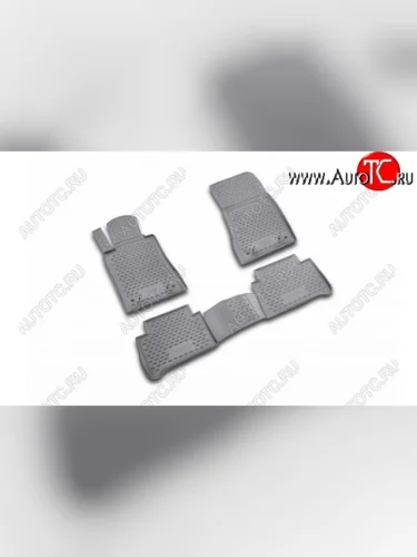 Комплект 3D ковриков салона задний привод Element (полиуретан) (Серые) Mercedes-Benz E-Class  W211 (2002-2009) дорестайлинг седан, рестайлинг седан
