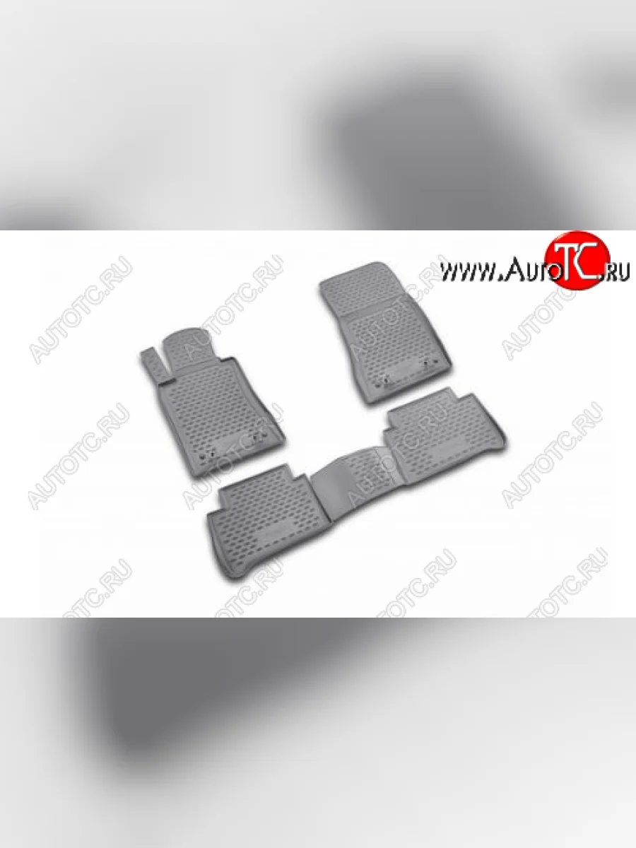 Комплект 3D ковриков салона задний привод Element (полиуретан)  Mercedes-Benz E-Class (2002-2009) W211 (Серые)  в Керчи Республика Крым