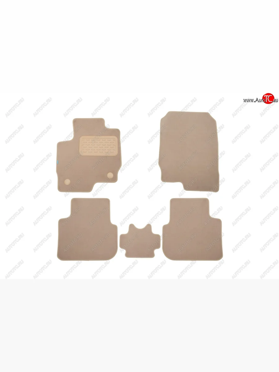 Текстильные коврики салона АКПП хэтчбек Klever Premium Mitsubishi Colt Z20, Z30 хэтчбэк 3 дв. рестайлинг (2008-2012) (Бежевые)  с доставкой в г. Керчь