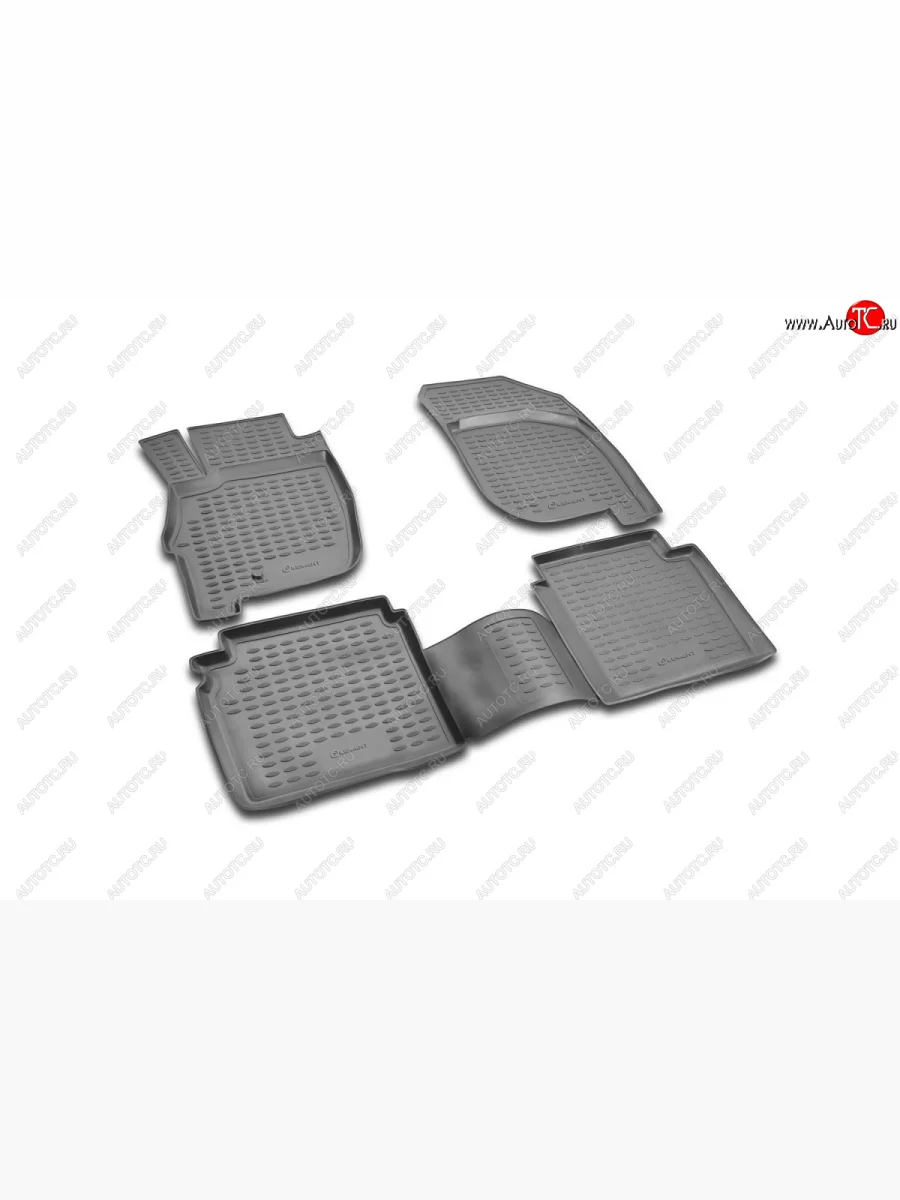 Комплект ковриков салона Element (полиуретан) Mitsubishi Galant 9 седан (2004-2009) (Черные)  в Перми Пермском крае