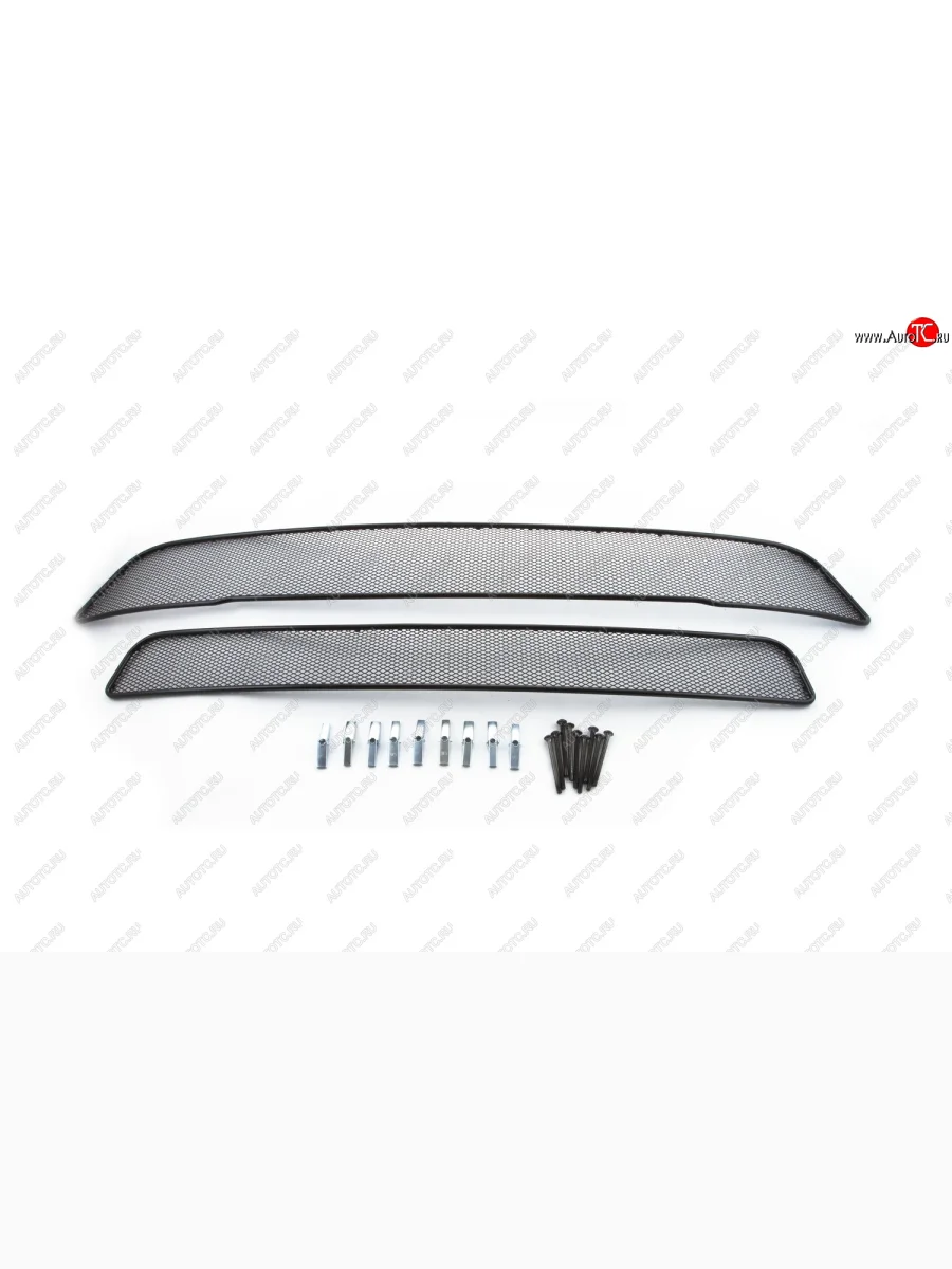 Сетка на бампер внешняя Arbori Mitsubishi Outlander GF дорестайлинг (2012-2014) (Черная 10 мм)  в Керчи Республика Крым