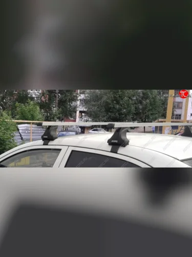 Багажник в сборе Атлант (тип опор Е за дверной проем) (Прямоугольные поперечины) Renault Kaptur (2016-2022) дорестайлинг, рестайлинг