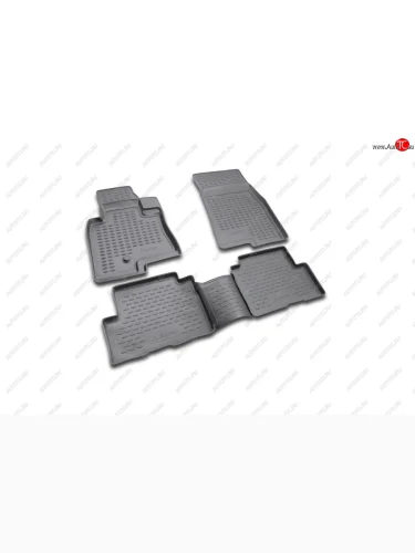 Комплект 3D ковриков салона Element (полиуретан) (Серые) Mitsubishi Pajero 3 V70 дорестайлинг (1999-2003)