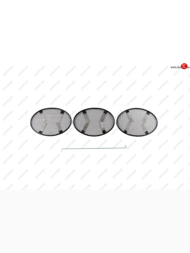 Сетка на бампер внешняя Arbori 3 шт (Черная 10 мм) Nissan Juke  1 YF15 (2010-2014) дорестайлинг