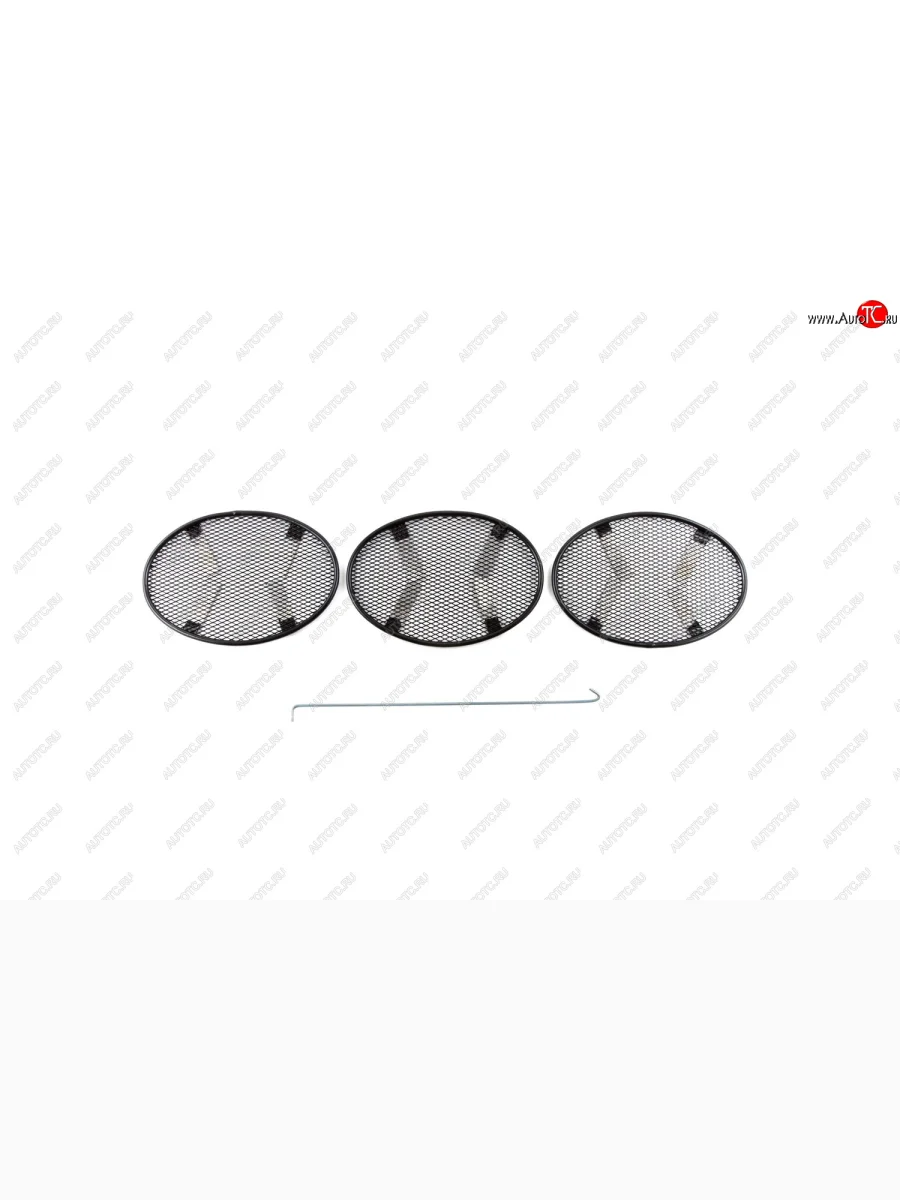 Сетка на бампер внешняя Arbori 3 шт Nissan Juke 1 YF15 дорестайлинг (2010-2014) (Черная 10 мм)  В Кинешме Ивановской области