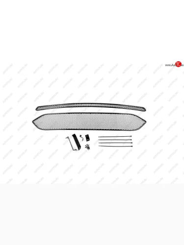 Сетка на бампер внешняя Arbori 2шт (Черная 15 мм) Nissan Juke  1 YF15 (2014-2020) рестайлинг