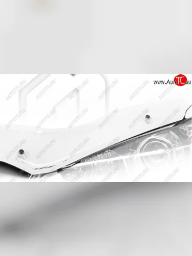 Дефлектор капота CA-Plastic (Шелкография белая) Лада ВАЗ Ларгус рестайлинг R90 (2021-2025)