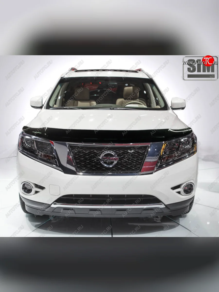 Дефлектор капота SIM  Nissan Pathfinder (2012-2017) R52  в Самаре Самарской области