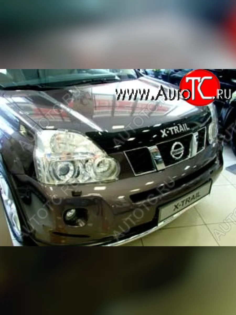 Дефлектор капота SIM (Logo)  Nissan X-trail (2007-2015) 2 T31  в Керчи Республика Крым