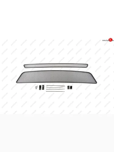 Сетка на бампер внешняя Arbori (Черная 10 мм) Nissan X-trail  2 T31 (2010-2015) рестайлинг