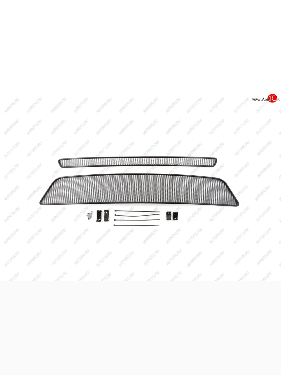 Сетка на бампер внешняя Arbori Nissan X-trail 2 T31 рестайлинг (2010-2015) (Черная 10 мм)  в Воронеже Воронежской области