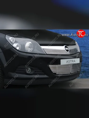 Декоративный элемент воздухозаборника Souz96 3D хром Opel Astra  H (2007-2015) универсал рестайлинг, хэтчбек 5дв рестайлинг