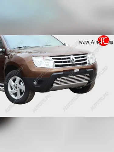 Декоративный элемент воздухозаборника Souz96 (черные загл. d10) Renault Duster HS дорестайлинг (2010-2015)