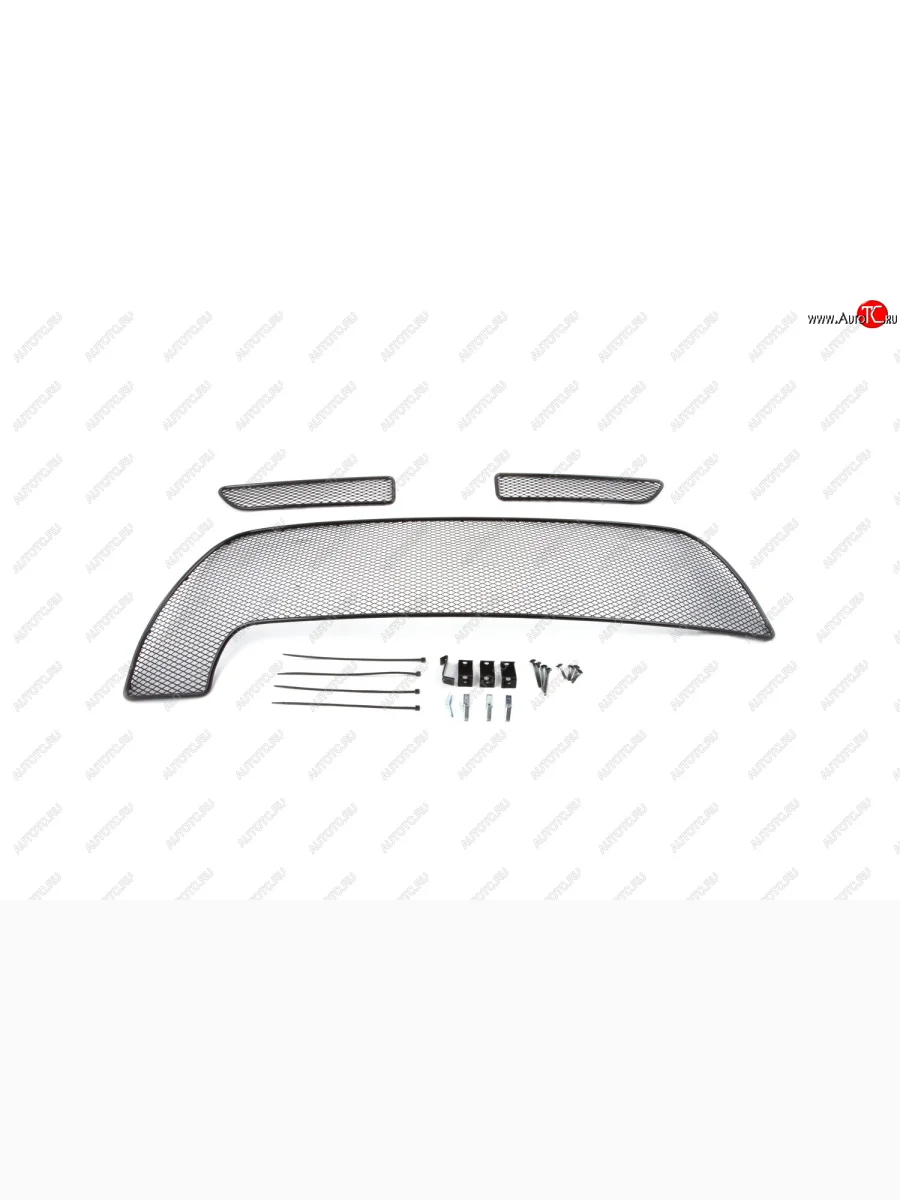 Сетка на бампер внешняя для комплектации Authentique Expression Arbori Renault Duster HS рестайлинг (2015-2021) (3 шт. черная 15 мм без декоративной накладки на передний )  в Самаре Самарской области