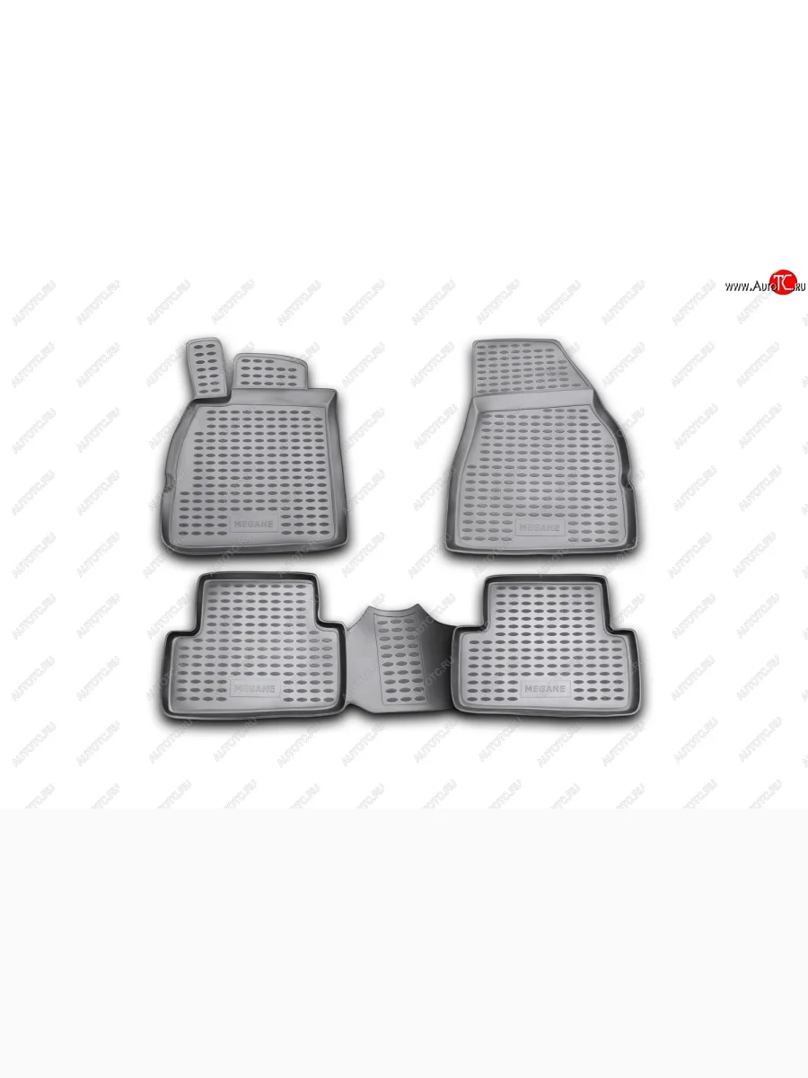 Комплект ковриков салона Element (полиуретан, серые) Renault Megane седан  дорестайлинг (2002-2006)  в Керчи Республика Крым
