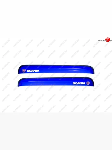 Дефлектора окон REIN (Прямые, синие) Scania 4-series (1997-2007)