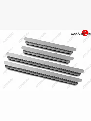 Накладки порожков салона Russtal (Нержавейка полированная) KIA Mohave HM2 (2019-2022)