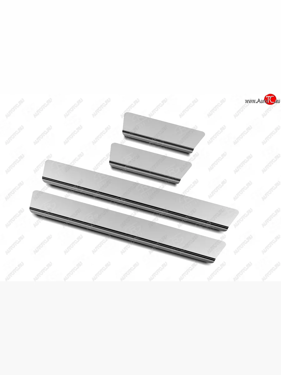 Накладки порожков салона Russtal Hyundai Elantra CN7 (2020-2023) (Нержавейка полированная)  в Перми Пермском крае