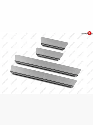 Накладки порожков салона Russtal (Нержавейка шлифованная) Hyundai Elantra CN7 (2020-2023)