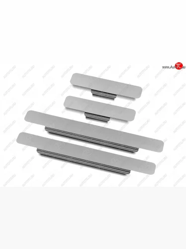 Накладки порожков салона Russtal (Нержавейка полированная) Hyundai Sonata DN8 (2019-2022)