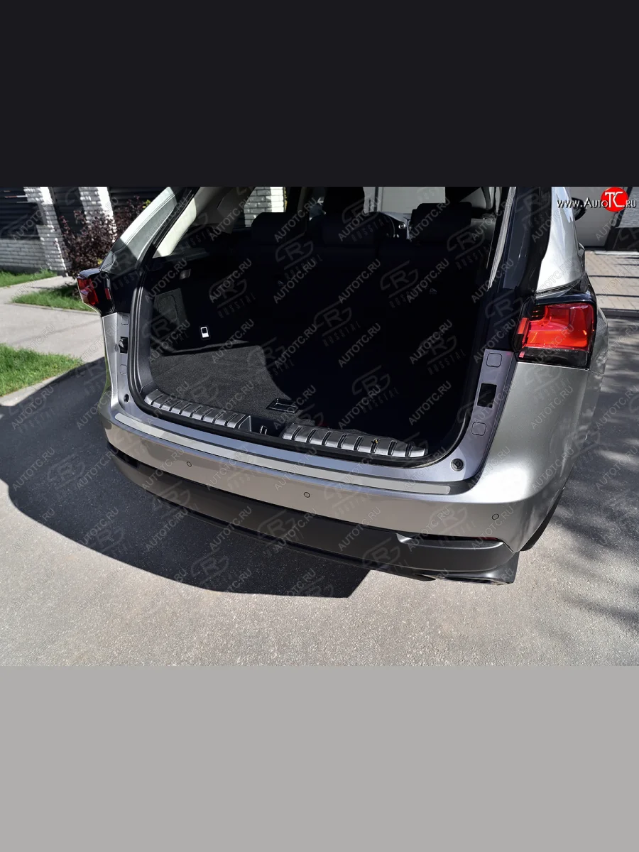 Защитная накладка заднего бампера Russtal Lexus NX200 Z10 дорестайлинг (2014-2017) (Нержавейка полированная)  с доставкой в г. Керчь