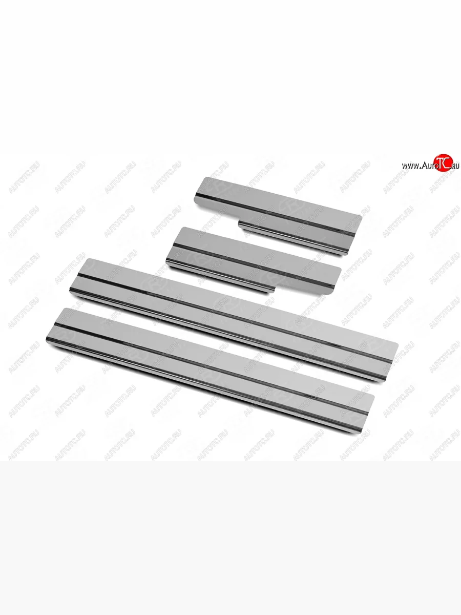 Накладки порожков салона Russtal Lexus NX200 Z10 дорестайлинг (2014-2017) (Нержавейка полированная)  в Керчи Республика Крым