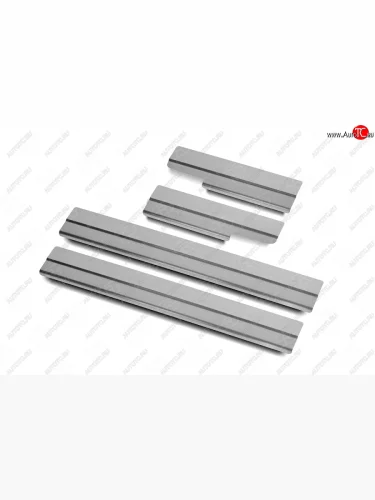 Накладки порожков салона Russtal (Нержавейка шлифованная) Lexus NX200 Z10 дорестайлинг (2014-2017)