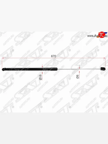 Упор капота SAT Opel Vectra C седан рестайлинг (2005-2008)