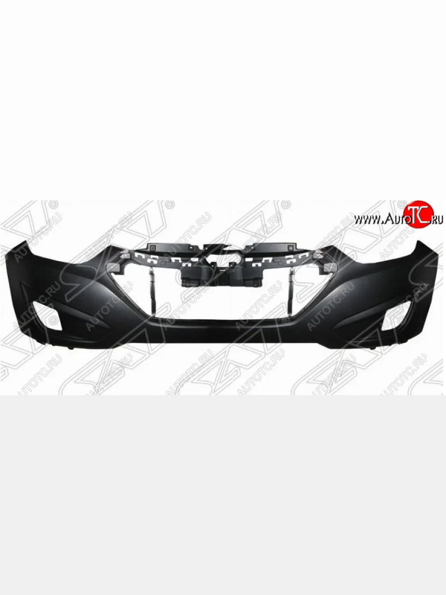 Передний бампер SAT (пр-во Тайвань) Hyundai Tucson LM (2010-2017) (Неокрашенный)  в Перми Пермском крае