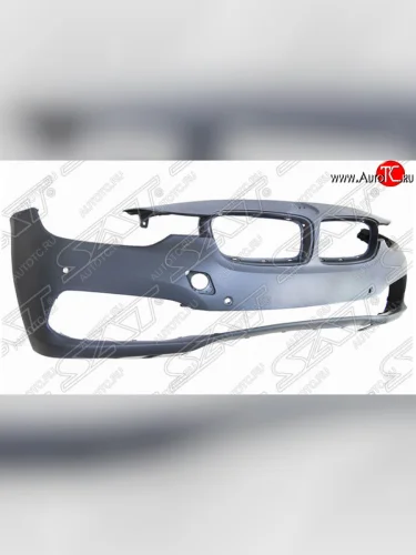 Передний бампер SAT (с отв. под сонары) BMW 3 серия F30 седан рестайлинг (2015-2018)