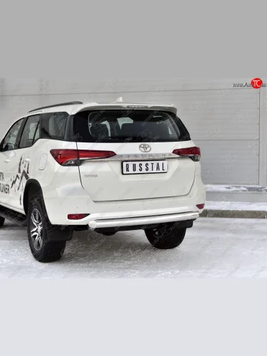 Защита заднего бампера SLITKOFF d76 дуга Toyota Fortuner  AN160 (2020-2025) рестайлинг