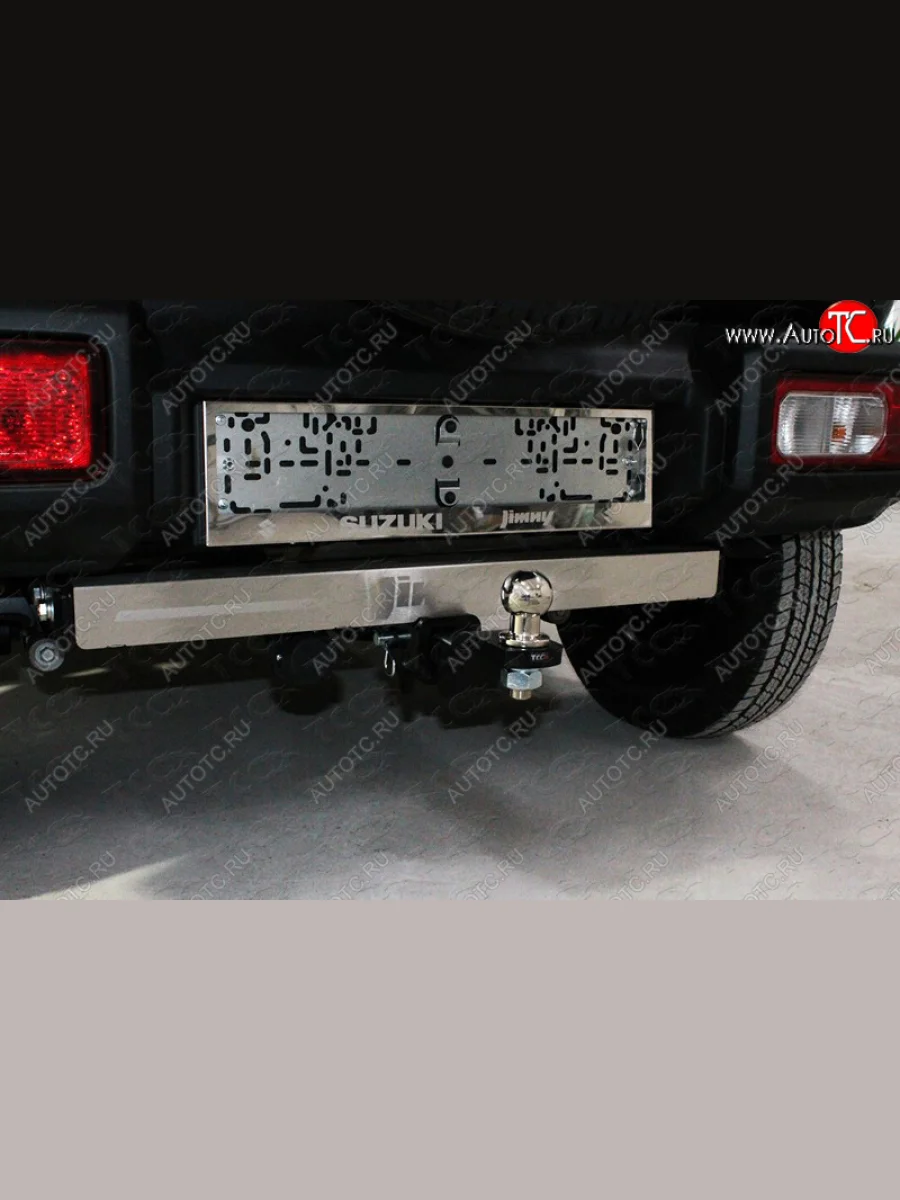 Фаркоп (тягово-сцепное устройство) TCC (с надписью) Suzuki Jimny JB64 (2018-2025) (Оцинкованный, шар E - нержавейка)  в Самаре Самарской области