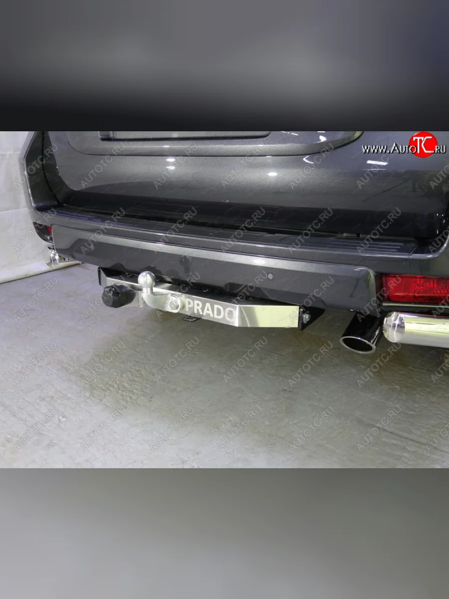Фаркоп (тягово-сцепное устройство) TCC (надпись Prado) Toyota Land Cruiser Prado J150 дорестайлинг (2009-2013) (Оцинкованный, шар F - оцинкованный)  в Самаре Самарской области