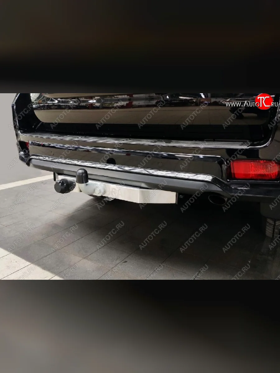 Фаркоп (тягово-сцепное устройство) TCC (надпись Prado, Black Onyx)  Toyota Land Cruiser Prado (2020-2025) J150 (Оцинкованный, шар F - оцинкованный)  в Самаре Самарской области
