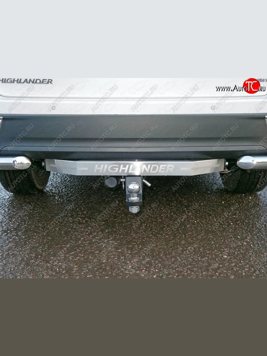 Фаркоп (тягово-сцепное устройство) TCC (с надписью Highlander) Toyota Highlander XU50 дорестайлинг (2013-2017) (Оцинкованный, шар E - оцинкованный)  в Перми Пермском крае