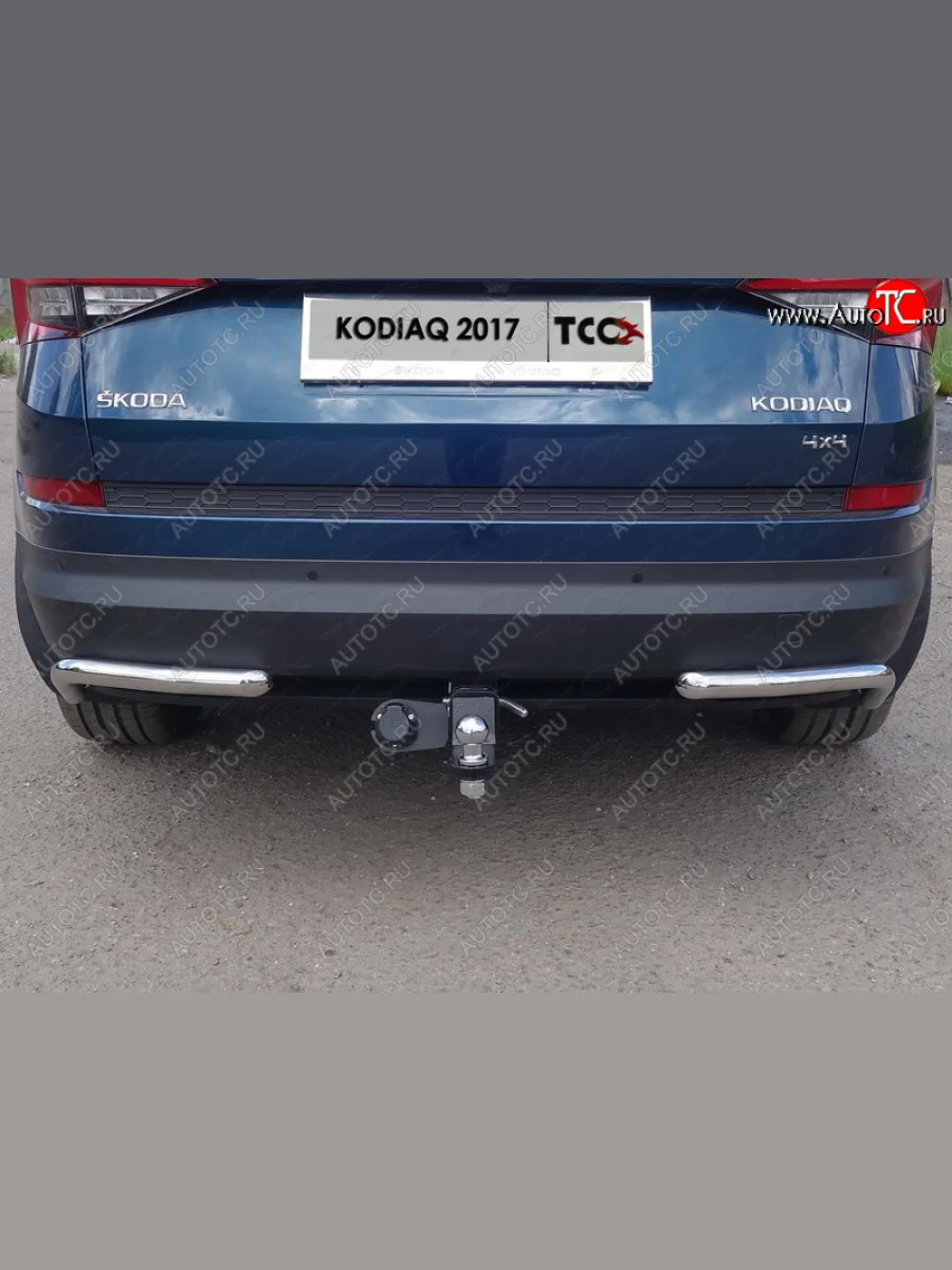 Фаркоп (тягово-сцепное устройство) TCC Skoda Kodiaq 1 NS7 дорестайлинг (2017-2021) (Оцинкованный, шар E )  в Самаре Самарской области