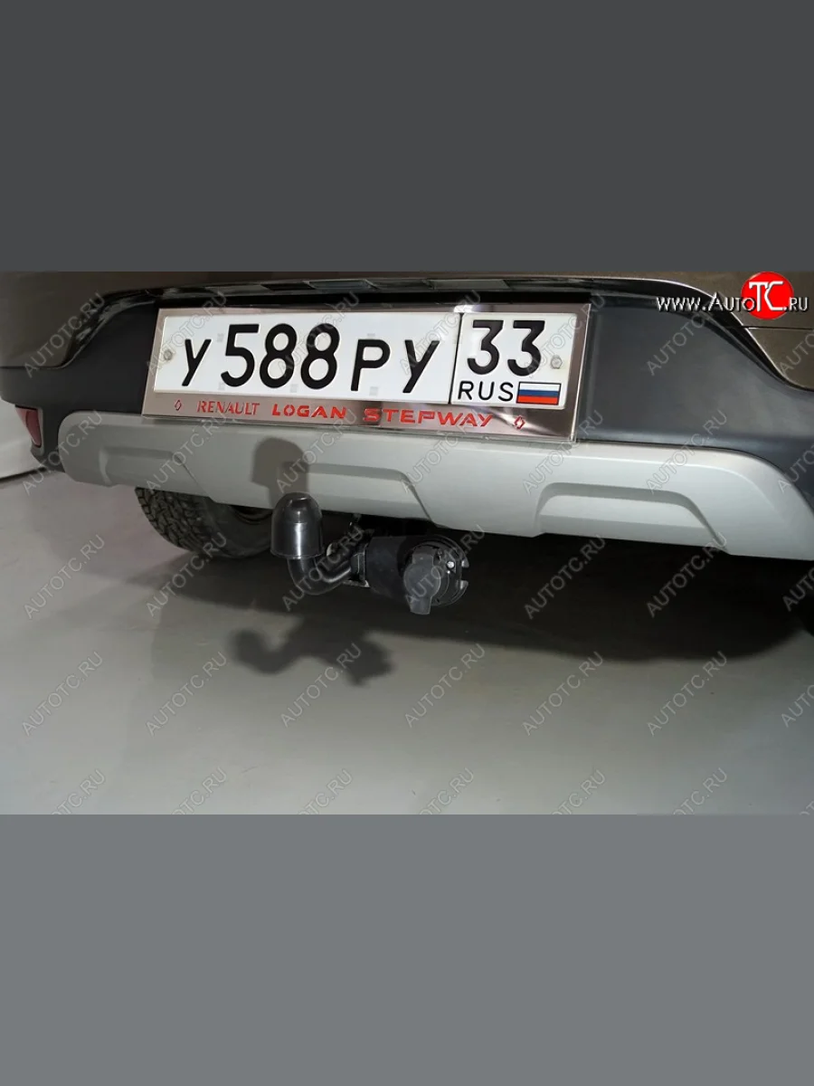 Фаркоп (тягово-сцепное устройство) TCC (Stepway) Renault Logan 2 рестайлинг (2018-2025) (Оцинкованный, шар A )  с доставкой в г. Керчь