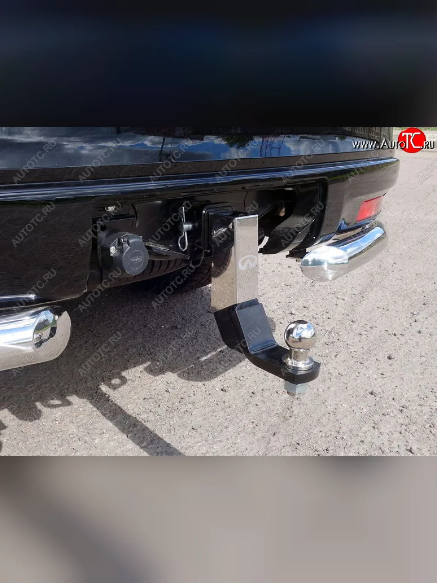 Фаркоп (тягово-сцепное устройство) TCC (с логотипом Infiniti) INFINITI QX80 Z62 2-ой рестайлинг (2018-2024) (Оцинкованный, шар E)  в Керчи Республика Крым