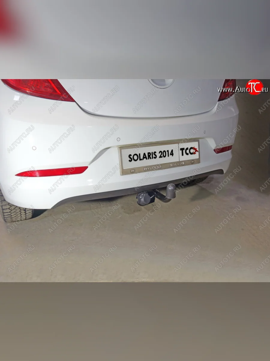 Фаркоп (тягово-сцепное устройство) TCC Hyundai Solaris RBr хэтчбэк рестайлинг (2014-2017) (Оцинкованный, шар A )  в Керчи Республика Крым