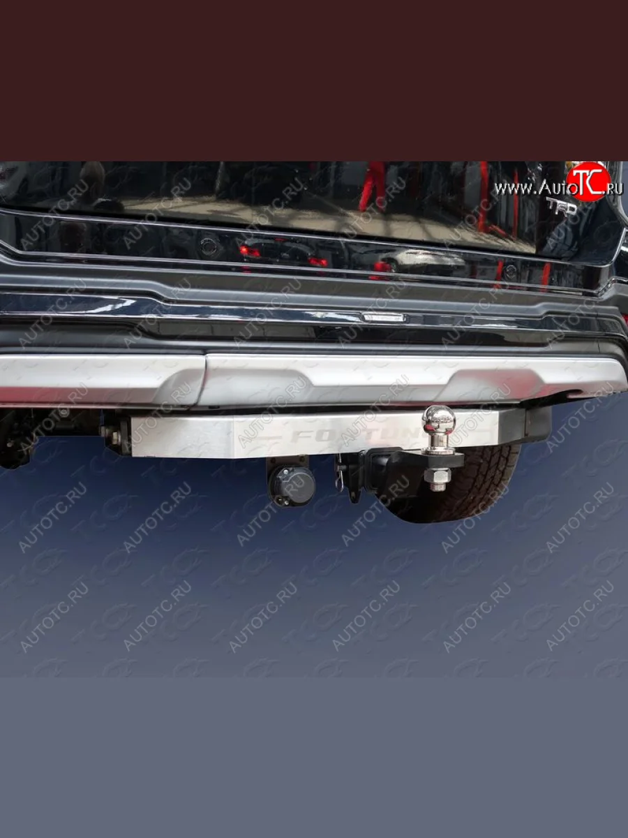 Фаркоп (тягово-сцепное устройство) TRD TCC Toyota Fortuner AN160 дорестайлинг (2015-2020) (оцинкованный, шар Е нержавейка, надпись Fortuner)  в Самаре Самарской области