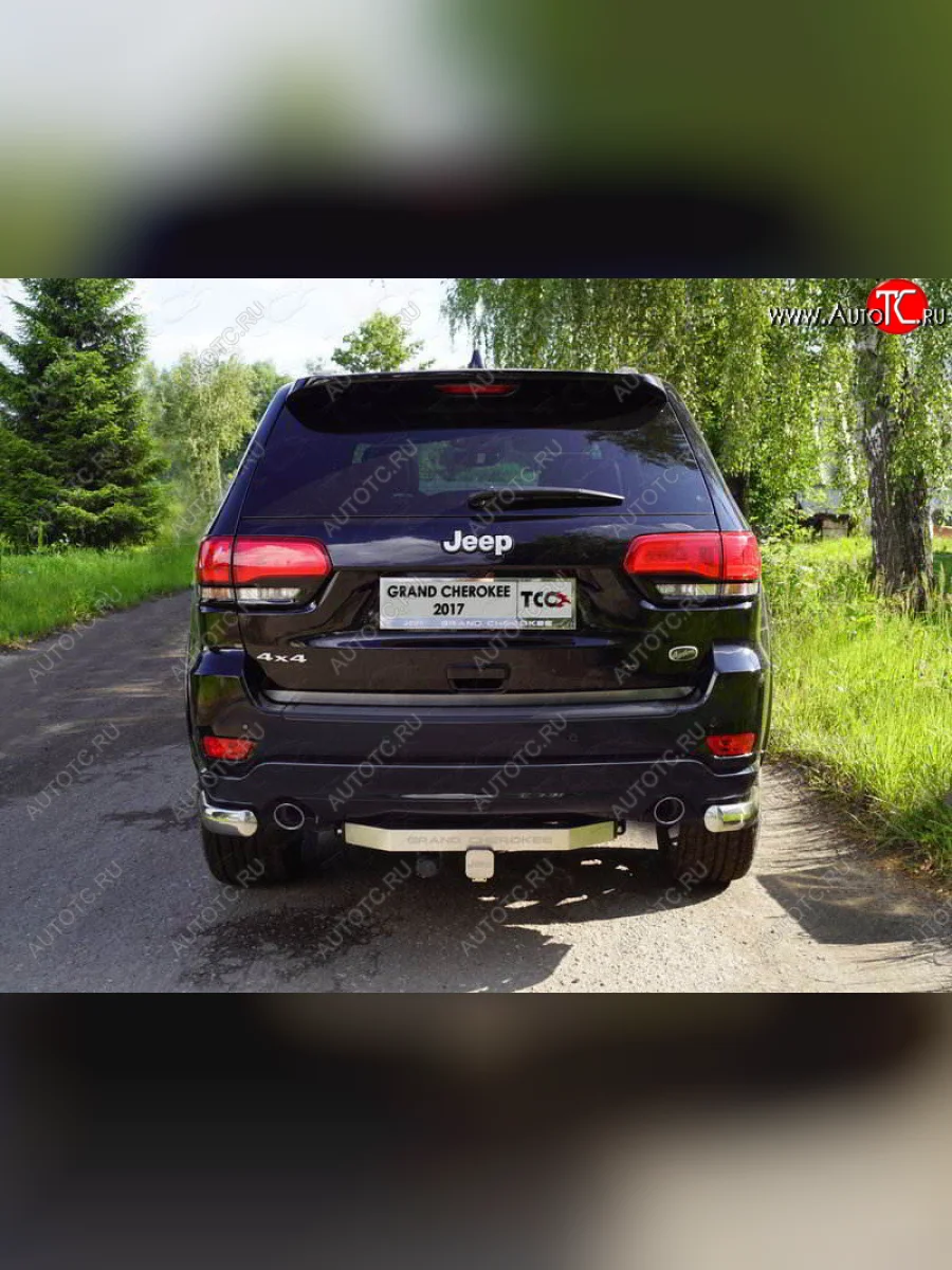 Фаркоп (тягово-сцепное устройство) TCC Jeep Grand Cherokee WK2 2-ой рестайлинг (2017-2022) (оцинкованный, шар Е , надпись Grand Cherokee)  в Самаре Самарской области
