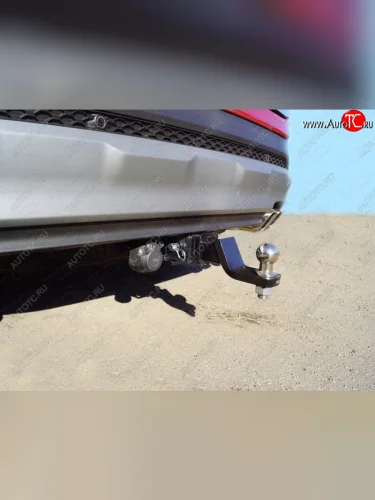 Фаркоп (тягово-сцепное устройство) TCC (оцинкованный, шар E нержавейка) Hyundai Santa Fe TM дорестайлинг (2018-2021)
