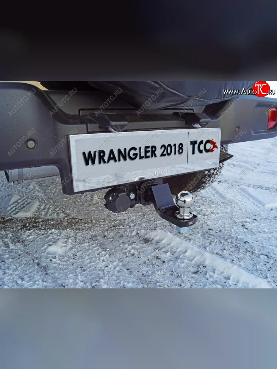 Фаркоп (тягово-сцепное устройство) TCC Jeep Wrangler JL 3 дв. дорестайлинг (2018-2024) (Оцинкованный, шар E - нержавейка)  в Воронеже Воронежской области