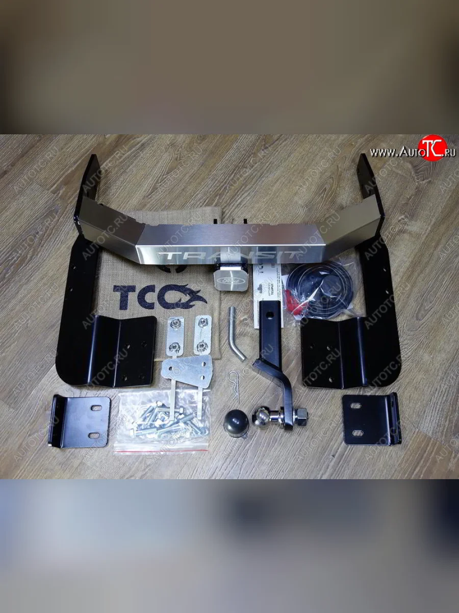 Фаркоп (тягово-сцепное устройство) TCC (надпись Transit)  Ford Transit (2014-2022) (Оцинкованный, шар E - нержавейка)  в Самаре Самарской области