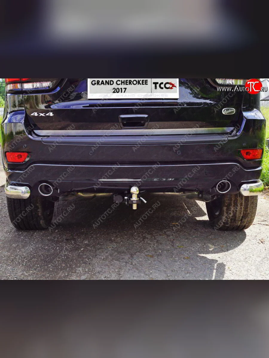 Фаркоп (тягово-сцепное устройство) TCC (усиленный)  Jeep Grand Cherokee (2017-2022) WK2 (Оцинкованный, шар E - нержавейка)  в Самаре Самарской области
