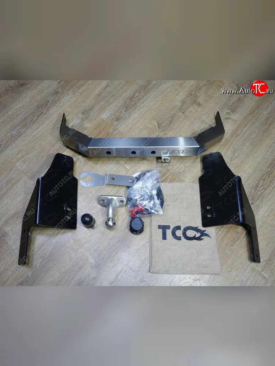 Фаркоп (тягово-сцепное устройство) TCC Lexus GX460 J150 дорестайлинг (2009-2013) (оцинкованный, шар F, надпись Lexus)  с доставкой в г. Пермь