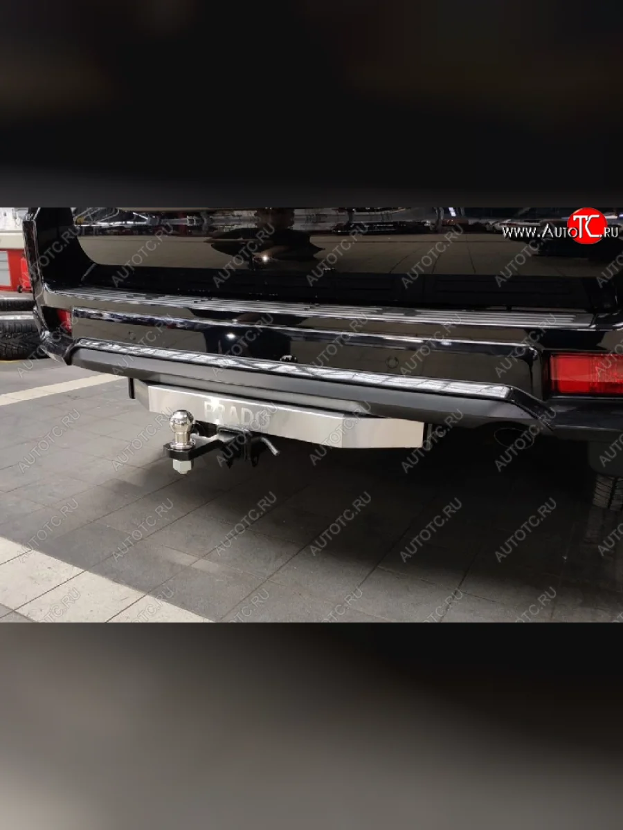 Фаркоп (тягово-сцепное устройство) TCC (Black Onyx)  Toyota Land Cruiser Prado (2020-2025) J150 (оцинкованный, шар Е нержавейка, надпись Prado)  в Самаре Самарской области