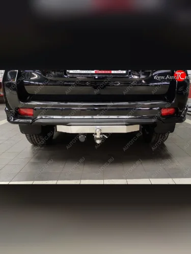 Фаркоп (тягово-сцепное устройство) TCC (Black Onyx) (оцинкованный, шар Е, надпись Prado) Toyota Land Cruiser Prado  J150 (2020-2025) 3-ий рестайлинг