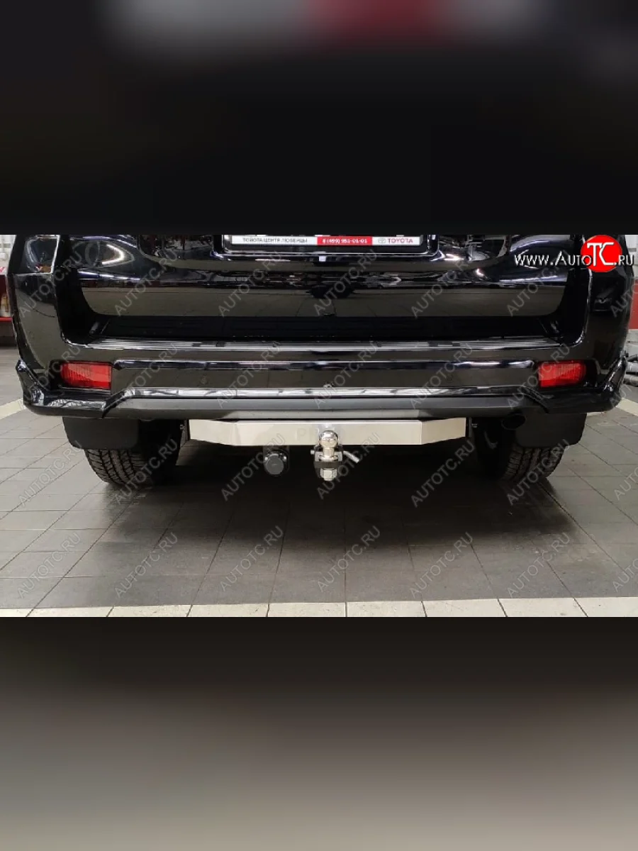 Фаркоп (тягово-сцепное устройство) TCC (Black Onyx)  Toyota Land Cruiser Prado (2020-2025) J150 (оцинкованный, шар Е, надпись Prado)  в Самаре Самарской области