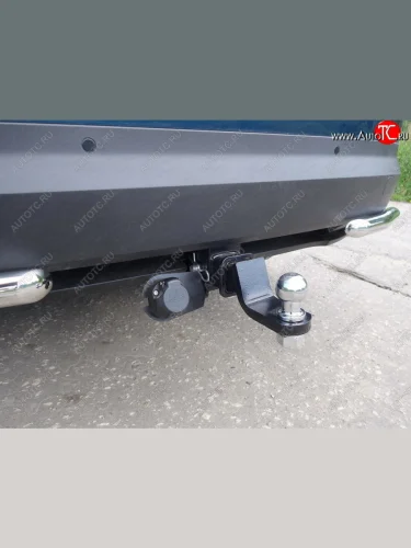 Фаркоп (тягово-сцепное устройство) TCC (оцинкованный, шар Е нержавейка) Skoda Kodiaq  1 NS7 (2017-2021) дорестайлинг